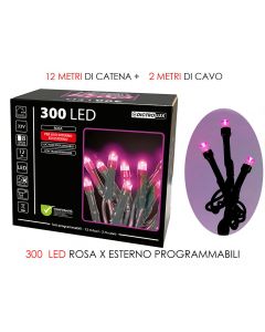 300 Luci Led Rosa - General trade - 449957PP