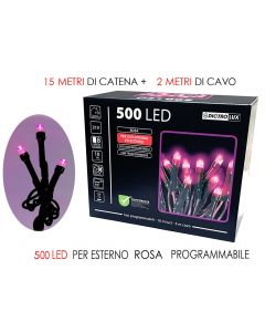 500 Luci Led Rosa - General trade - 450509P