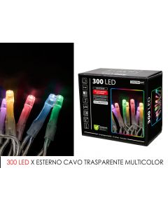 300 LED Multicolor Cavo Trasparente Programmabile