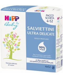 HiPP - Salviette Ultra Delicate 99% Acqua 4x52pz