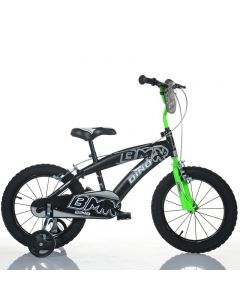 Bici Bimbo BMX 14"  Nero/Verde Dino Bikes