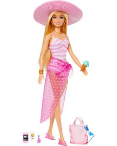 Barbie - Bambola Bionda Con Costume Da Bagno - HPL73