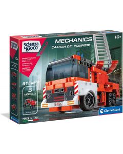 Clementoni- Scienza&Gioco Build-Camion dei Pompieri, Set di Costruzioni