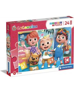 Clementoni Cocomelon Supercolor Puzzle-Cocomelon-24 Maxi Pezzi-Made in Italy, 3 Anni, Bambini