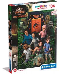 Clementoni Supercolor Jurassic World Camp Cretaceous, serie Netflix 104 pezzi