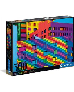 Clementoni Colorboom Collection-Squares 500 pezzi, puzzle 