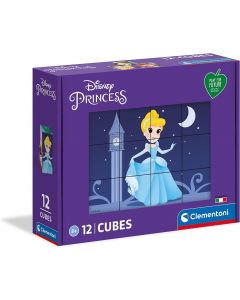 Clementoni Disney Princess, 3 anni-cubi da 12 pezzi