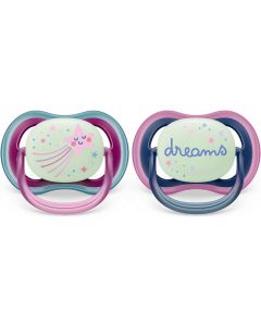 Avent Succhietto U.Air 6-18 Mesi Night F 2 Pezzi SCF376/14