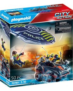 Playmobil - City Action - Paracadute della Polizia e veicolo