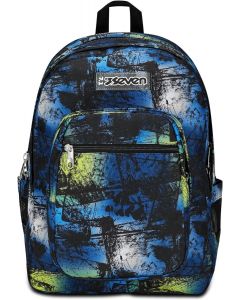 SEVEN Zaino Scuola Freethink Ocean, Blu Giallo, Boy - 102450506