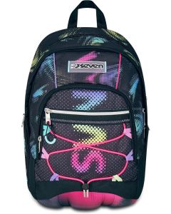Seven Zaino Scuola Dual, Nero Fucsia, Doppio Scomparto Da 31 L - 102561