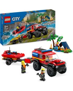 LEGO City Fuoristrada Antincendio e Gommone di Salvataggio - 60412
