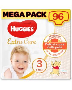 Huggies Extra Care Mega TG.3 4-9KG 96PZ