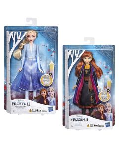 Hasbro E6952EU4 - Frozen 2 - Bambole Anna o Elsa Vestito Luminoso ASSORTITE