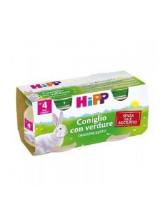 Hipp Omogeneizzato Bio Carne Coniglio con Verdure - 2X80GR