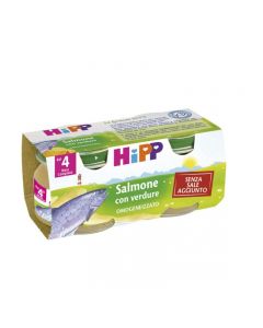 Hipp Omogeneizzato Bio Pesce Salmone con Verdure - 2X80GR