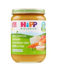 Hipp Bio Pappa Pronta Fantasia di Verdure con Pollo e Riso - 190 gr
