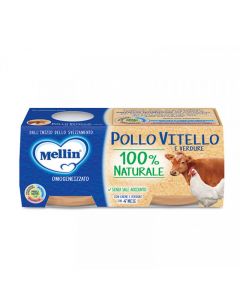 Mellin Omogeneizzato Carne Pollo & Vitello - 2X80 GR