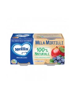 Mellin Omogeneizzato Frutta Mela & Mirtilli - 2x100 GR