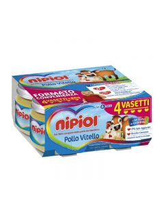 Nipiol Omogeneizzato Carne Pollo & Vitello - 4x80 gr