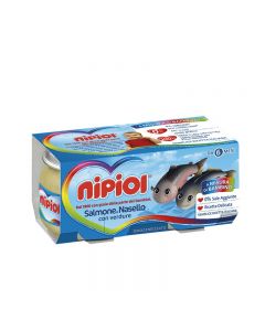 Nipiol Omogeneizzato Pesce Salmone & Nasello - 2x80 gr