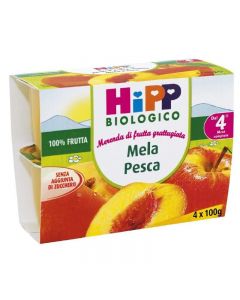 Hipp Frutta Grattuggiata Mela e Pesca - 4X100GR