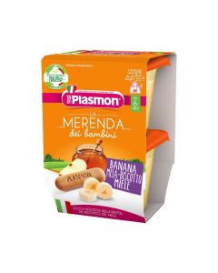 Plasmon Merenda Cereali Banana Mela Biscotto e Miele - 2X120GR