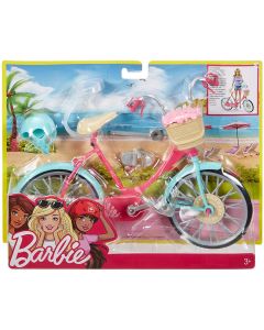 Barbie Bicicletta per Bambole con Casco e Accessori - DVX55