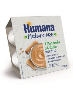 Humana Merenda Latte e Biscotto - 4X100GR