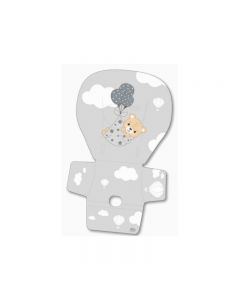 Bibo Copriseggiolone PVC Stampato Orso Grigio