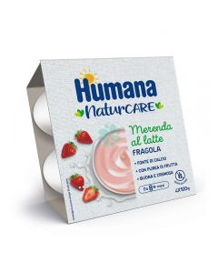 Humana Merenda Latte e Fragola - 4X100GR