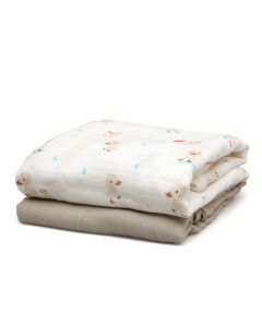 Kiokids Mussola in Bambù 2pz - Beige