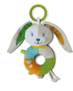 Clementoni - 17682 - Lovely Bunny Soft Rattle - sonaglino neonato morbido peluche