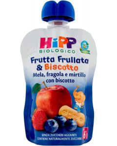 Hipp Frutta Frullata Mela Fragola E Mirtillo Con Biscotto - 982602500           