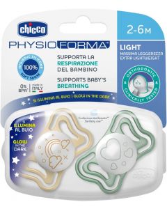 Chicco Succhietti Light 2-6M lumi 2pz. - 710374100           