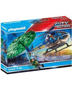 Playmobil City Action 70569 - Elicottero della Polizia e fuggitivo