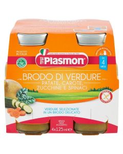 Plasmon Brodo Di Verdure - 4 x 125 ml