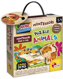 Montessori Baby Legno Puzzle Animals - Lisciani 96848