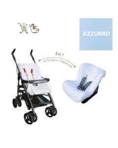 Italbaby - Copripasseggino e Seggiolino Auto Spugna Azzurro