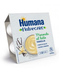 Humana Merenda Latte e Vaniglia - 4X100GR