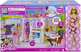 Barbie Manicure Pediure Spa Bambola con Cucciolo e Accessori Giocattol