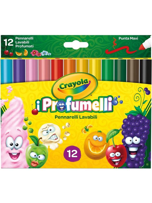 Crayola Crayola PROFUMELLI 12 Pennarelli Lavabili e Profumati con punta larga 3+ 