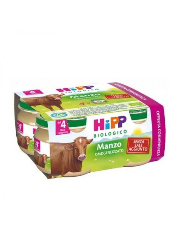 Hipp Omogeneizzato Bio Carne Manzo - 4X80GR