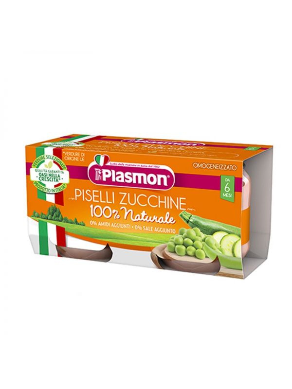 Plasmon Omogeneizzato Verdure Piselli & Zucchine - 2x80 GR