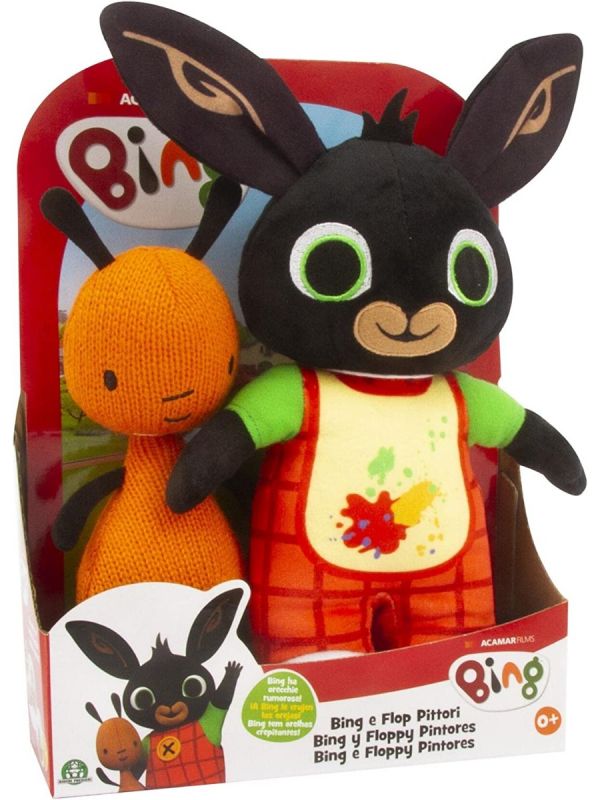 Bing Coppia Peluche Bing Pittore Flop 25cm Giochipreziosi BNG46000