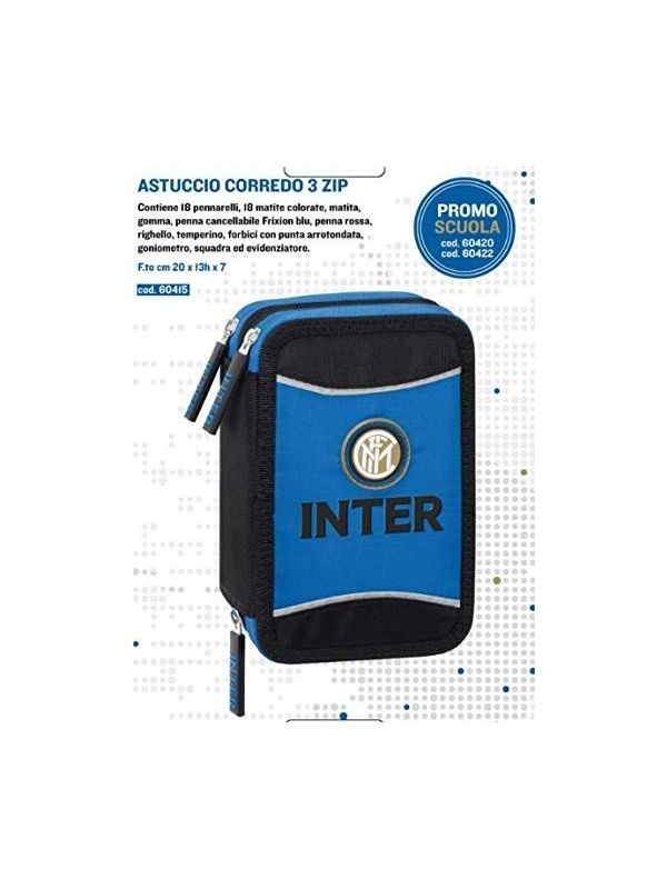 Zaino Schoolpack + Astuccio3 Zip con Gadget Inter