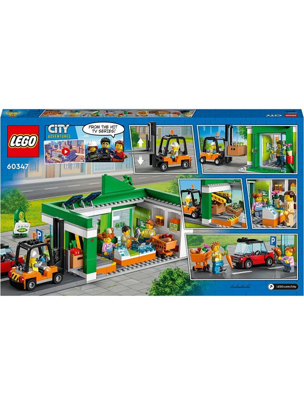 LEGO City Negozio di Alimentari, Carrello Elevatore, Frutta e Verdura  Giocattolo, 60347