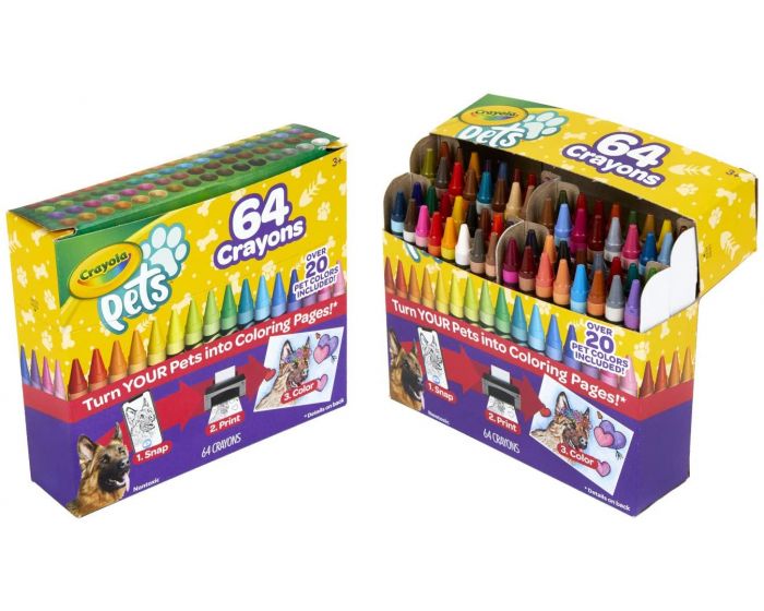 Multicolore, Crayola 64 per Scuola e Tempo Libero Crayola Pastelli a Cera 