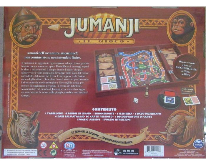 Editrice Giochi 6045571 - Jumanji Gioco da Tavolo in Legno