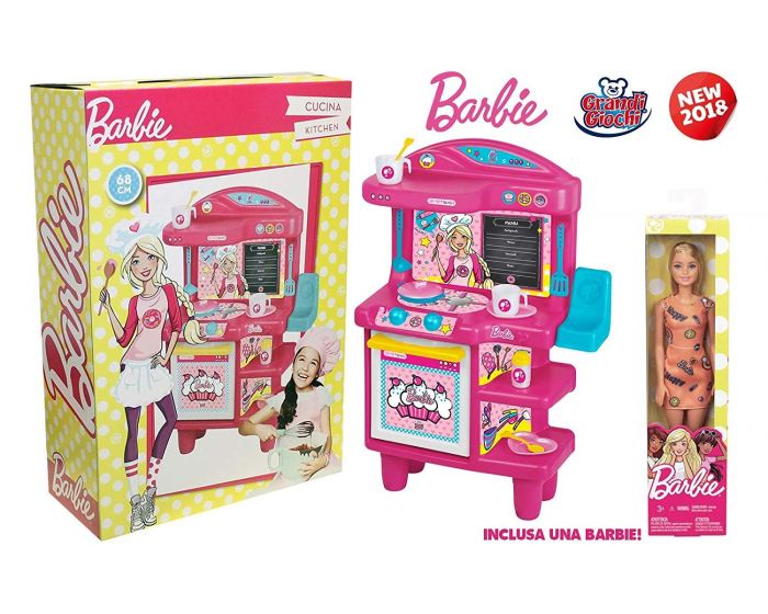Sconti Grandi Giochi GG00516 - Barbie Cucina cm. 68 con Bambola